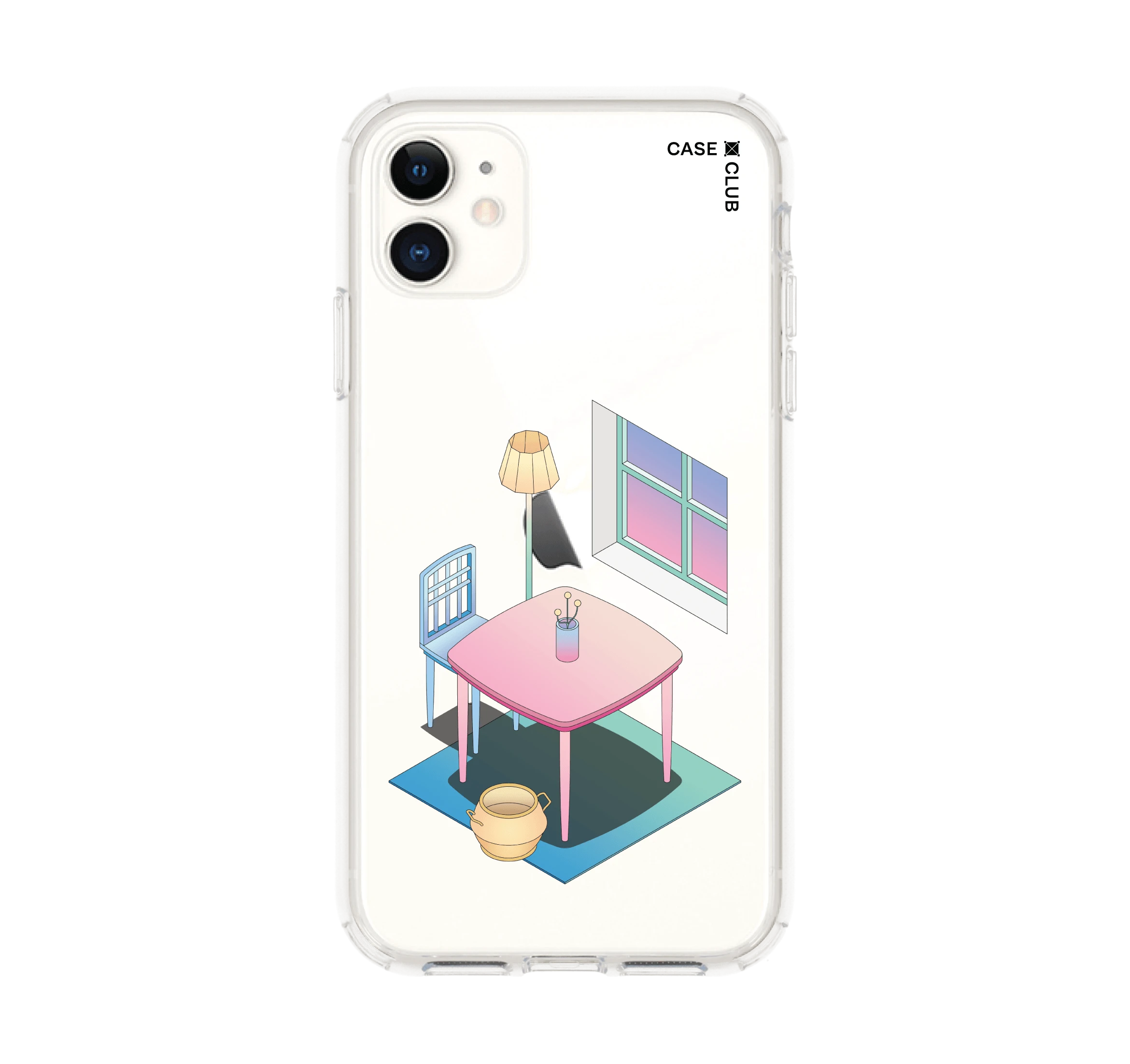 เคสใส iphone 11 ห้องนั่งเล่นสีพาสเทล